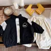 Chaqueta de Aviador para Niños, Estilo Delgado para Primavera y Otoño, Moderna y Elegante, Moda Urbana, Top Casual Deportivo, Chaqueta de Motociclista para Niños Pequeños