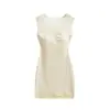 Vestido de Malla Patchwork para Chica Atractiva con Copas en el Pecho, Cuello Redondo, Sin Mangas, Ceñido a la Cintura, Corte Ajustado, Ribete de Encaje, Minivestido tipo Top de Tirantes Bodycon