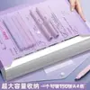 Bolsa para archivos a4 impermeable morandi transparente botón de presión bolsa para papeles de prueba de datos bolsa para archivos de oficina bolsa para archivos