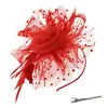 Fashinator Chapéus Europeus e Americanos Tecido do Jockey Club Flor para Cabelo Acessórios de Cabelo Chapéu de Noiva para Baile Aro de Cabelo Grampo de Cabelo Dupla Finalidade