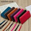 Dongxin Nueva Cartera para Mujer Pu Long Bolso de Mano con Asa Única Venta Directa de Fábrica En Stock Bolsa para Teléfono Móvil de Gran Capacidad