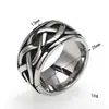 Nuevo Anillo de Acero de Titanio Trenzado Retro Vikingo Europeo y Americano para Hombre, Anillo de Moda de Gama Alta Personalizado Fabricante Mayorista para Hombre