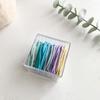 Estilo Coreano 50 Cajas Banda de Cuero Estilo ins Anillo para el Cabello Cuerda Elástica Alta para el Cabello de Mujer Celebridad de Internet Explosivo Color Té con Leche Cuerda Simple para la Cabeza