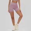 Pantalones de yoga de tres cuartos para mujer con cintura en V que levantan glúteos, shorts deportivos sin costuras de cintura alta, shorts de fitness ajustados para glúteos de durazno