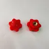 6X20 Flor de Ciruelo Hexagonal Apretado a Mano 25# Forma de Estrella Mango de Cabeza de Goma Cabeza de Plástico Manija de Transporte de Acero Inoxidable Perilla Tornillo Tuerca