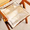 Cojín vintage de estilo francés de lujo ligero, adecuado para sillas de comedor, asientos de coche y sillas de oficina; cojín antideslizante para asiento de silla y banco, para todas las estaciones, de algodón y madera
