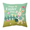 Funda de Almohada de Pascua Funda de Almohada de Sofá de Dibujos Animados Transfronteriza Amazon Oficina Funda de Cojín Lumbar Personalizada con Fotos