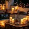 Ornamentos de Vela Eletrônica Impressos Personalizados para Feriados, Venda Quente Transfronteiriça, Produção de Amostra em Lotes Pequenos, Luzes de Vela LED, Luzes de Vela de Atmosfera