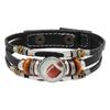 Nueva Moda Europea y Americana Joyería Personalidad Luminoso Equipo de Fútbol Aficionados Pulsera de Cuero Regalo Conmemorativo Pulsera de Cuerda para la Mano