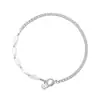 Moda Europea y Americana Cadena Sencilla con Perlas Empalmadas Collar Doble Capa para Mujer Estilo Apilado Collar de Aleación Joyería