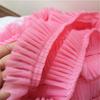 Encaje plisado de malla de doble capa multicolor de 5 cm de ancho, accesorios, ropa, muñeca mascota, decoración hecha a mano para bricolaje