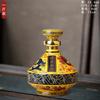 Garrafa de Vinho Vazia de Cerâmica de Jingdezhen 1/ 3/2.5kg Esmalte Retrô Pote de Vinho Atmosférico Pote de Vinho Doméstico