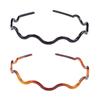 Tiaras Transfronteiriças Europeias e Americanas Mais Vendidas 0.6 Largas em Forma Ondulada Dentadas Antiderrapantes com Fixação de Cabelo e Cabelo Volumoso