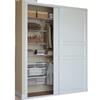Decoração de Casa Qiao Jingling 1,55m Portas de Guarda-Roupa Estilo Aberto Closet Walk-In de Metal Materiais DIY Ecológico para Uso Doméstico