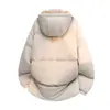 Nova jaqueta de algodão com capuz color block para outono e inverno para homens, jaqueta de algodão acolchoada estilo coreano da moda para o início da primavera, peça de outer wear estilo casal