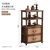 Aparador de Madeira Maciça Vintage Armazenamento Estilo Country Americano Sala de Estar Armário Antigo Pousada Armário de Jantar Balde Decorativo Criativo Armário