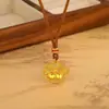 Bolsa com Pingente Ruyi de Caqui Corda Trançada Colar Estilo Nacional 2025 Novo Pingente Ruyi de Caqui Seda Design Antigo Corrente para Suéter