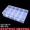 Caja de joyería multi-compartimento con tapa, caja de acrílico transparente, caja de almacenamiento de cuentas con compartimentos pequeños, caja de exhibición de joyería, cristal