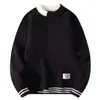 Popular Transfronterizo Talla Europea Talla Grande Suéter Cuello Redondo para Hombre Chaqueta de Combinación de Colores con Camiseta Interior Moda Venta al por Mayor de Fábrica