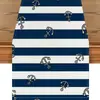 Toalha de Mesa de Verão Estampada com Tema de Praia Transfronteiriça, Toalha de Mesa Decorativa para Casa que Aprimora o Ambiente, Toalha de Mesa Bandeira para Rack de TV