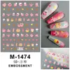 Nuevas Pegatinas para Uñas con Relieve 5D Pegatinas de Navidad Muñeco de Nieve Copo de Nieve Papá Noel Dibujos Animados Estéreo Adhesivas Pegatinas para Uñas