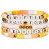 Pulsera Transfronteriza de Cerámica Suave para Mujer Pulsera de Letras Bohemia de Gama Alta Versátil Traje Pulsera de Cerámica Suave Taylor