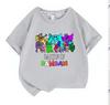 Garten of Banban Banban Garden Parque de Diversões Roupas de Verão Infantis para Meninos Camiseta de Manga Curta Camada Base Roupa Infantil Periférica