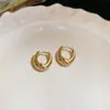Novos Brincos de Argola Simples 2026, Estilo Coreano Celeb da Internet, Argolas Lisas, Confortáveis para a Orelha, Brincos de Tarraxa Elegantes e Luxuosos que Fazem Seu Rosto Parecer Menor