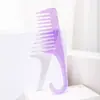 Peine grande de púas anchas color plata brillante con gancho peine para rizar el cabello doméstico no fácil de romper cabello liso cabello rizado esponjoso peine modelador