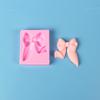 Flip Sugar Cake Mold Bow Silicone Mold Ritmo Seco Molde de Chocolate DIY Drop Glue Mold Ferramentas de Cozimento