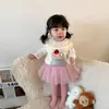 Nuevo chaleco para bebé niña timo, suéter elegante para bebé niña para usar por fuera, chaleco de primavera y otoño para niños pequeños, prendas de punto para niños
