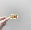 Pasador de cereza tejido a mano de lana personalizado, clip lateral de flor coreana tejido a mano, joyería para mujer, accesorios para el cabello, venta al por mayor, envío gratis
