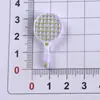 Rackets de Tenis Color Caramelo Simulados Accesorios de Resina para Bádminton Pegamento de Crema para Manualidades Funda para Teléfono Móvil Material para Pasadores de Pelo Joyería