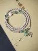 Pulseira Duplo Círculo Bodhi Estrela e Lua para Mulheres, Nova Pulseira de Contas Budista Estilo Chinês, Joias Étnicas de Luxo Leve de Nicho Venda por Atacado