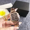 Reloj de Aleación Dorado Cuadrado con Esfera de Sol-Luna-Estrellas de Lujo, Reloj de Pulsera Vintage de Gama Alta para el Trabajo, Reloj de Mujer Versátil al por Mayor Impermeable