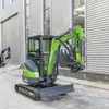 Excavadora mini de 2.5 toneladas directa de fábrica con cabina de control piloto hidráulico, excavadora pequeña para renovación de jardines