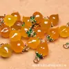 Ágata Pêssego DIY Colar Pulseira Pingente Brincos Pêssego Acessórios Pingente Ágata Pêssego Joias no Atacado em Estoque