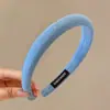 2026 Nuevo Estilo Diadema de Mujer Plisada de Ala Ancha Sensación de Alta Gama Cubre la Parte Superior del Cráneo Hace que la Cara se Vea Más Pequeña Cubre la Raya del Cabello Pinza para el Cabello Accesorio para el Cabello