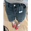 Usa Shorts de Mezclilla de Cintura Alta para Personas Pequeñas, Estudiantes, Pantalones Retro Azules de Pierna Ancha para Mujer 2025, Nuevo Estilo de Verano