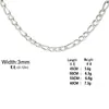 Cadena Figaro de Acero Inoxidable de Alta Venta Transfronteriza Cadena Dorada Grande Hip-Hop Cadena Pura Cadena Extra Gruesa Collar para Hombre Cadena Desnuda