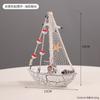Ornamentos de modelo de vela de madeira mediterrânea para casa sala de estar armário de vinho entrada decoração de quarto barcos artesanato