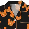 Pijama de Halloween Transfronterizo Europeo y Americano de Seda de Leche para Mujer Manga Corta Pantalones Cortos Casual Transpirable Conjunto para Estar en Casa Venta Directa de Fábrica