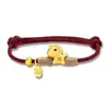 2026 Hazte Rico Pronto Pulsera de Hilo Rojo Color Dorado Chapado Conserva el Color Hecha a Mano Estilo Chino Año del Zodiaco Regalo de Año Nuevo