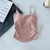 Camisola plisada de nuevo estilo con diseño dulce y picante para mujer, chaleco con almohadilla en el pecho, ropa interior ajustada, hermosa espalda, ropa exterior, top para mujer