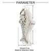 Collar Colgante Animales Elefante Jirafa Goteo de Aceite Estéreo 3D Acero de Titanio DIY Pendientes de Pescado Joyería de Acero Inoxidable Colgante