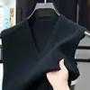 Chaleco de Punto de Moda para Hombre, Chaleco de Punto Jacquard Casual sin Mangas con Cuello en V para Hombres de Mediana Edad, Chaleco Base