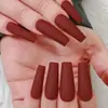 Cross-border Wearable Feminino Nail Art Atacado Simples Médio-retangular Cor Sólida Nail Art Patch Wear Armor Venda por atacado