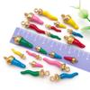 1 Colgante de Verdura Chile de Acero Inoxidable con Recubrimiento Electroforjado al Vacío y Esmalte de Colores Accesorio para Joyería DIY