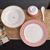 Cuenco de Cerámica de Lujo, Plato de Porcelana de Hueso, Cuenco para Sopa Rombo Serie Estrella, un Artefacto Imprescindible para Cocinar y Comida Gourmet, Juego de 4 Piezas