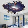 Amazon Novo 3D Autoadesivo Tear Wall Star Universo Planeta Mundo varíola Sala de estar Adesivo de Parede Decorativo